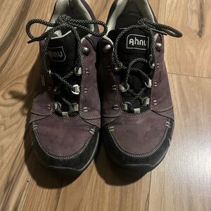 Ahnu Plum and Charcoal Trail Shoes